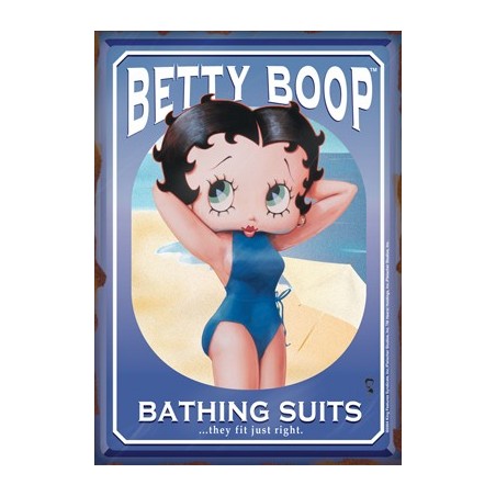 Plaque en métal Betty Boop bathing suits