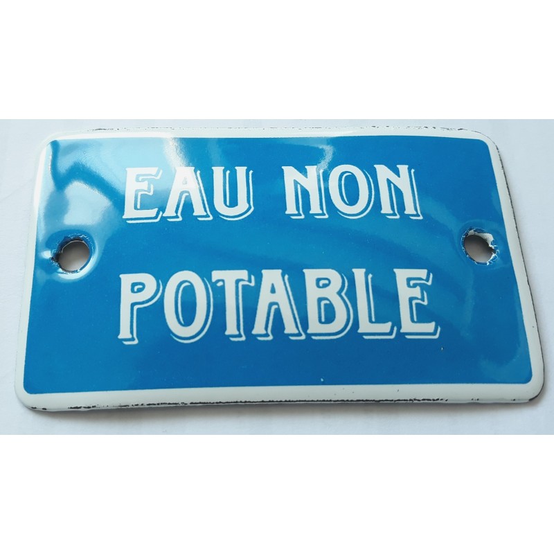 plaque email eau non potable