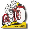 Plaque métal embossée bibendum Michelin pour moto